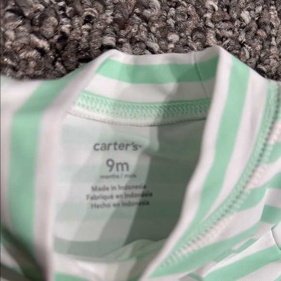 Carters Girls 9M Swim Set with Flamingo Design Rashguard Swin Suit Ruffle -NWOT - Picture 4 of 5